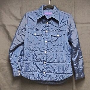 Shiny Blue Women's Puffer Jacket